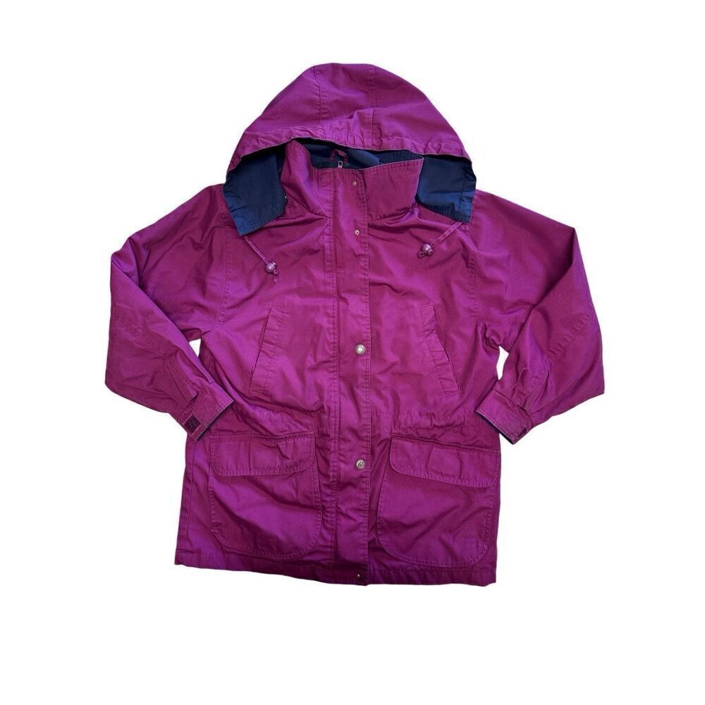 Vintage Pacific Trail Womens Medium Purple Winter Rain Snow Hooded Jacket